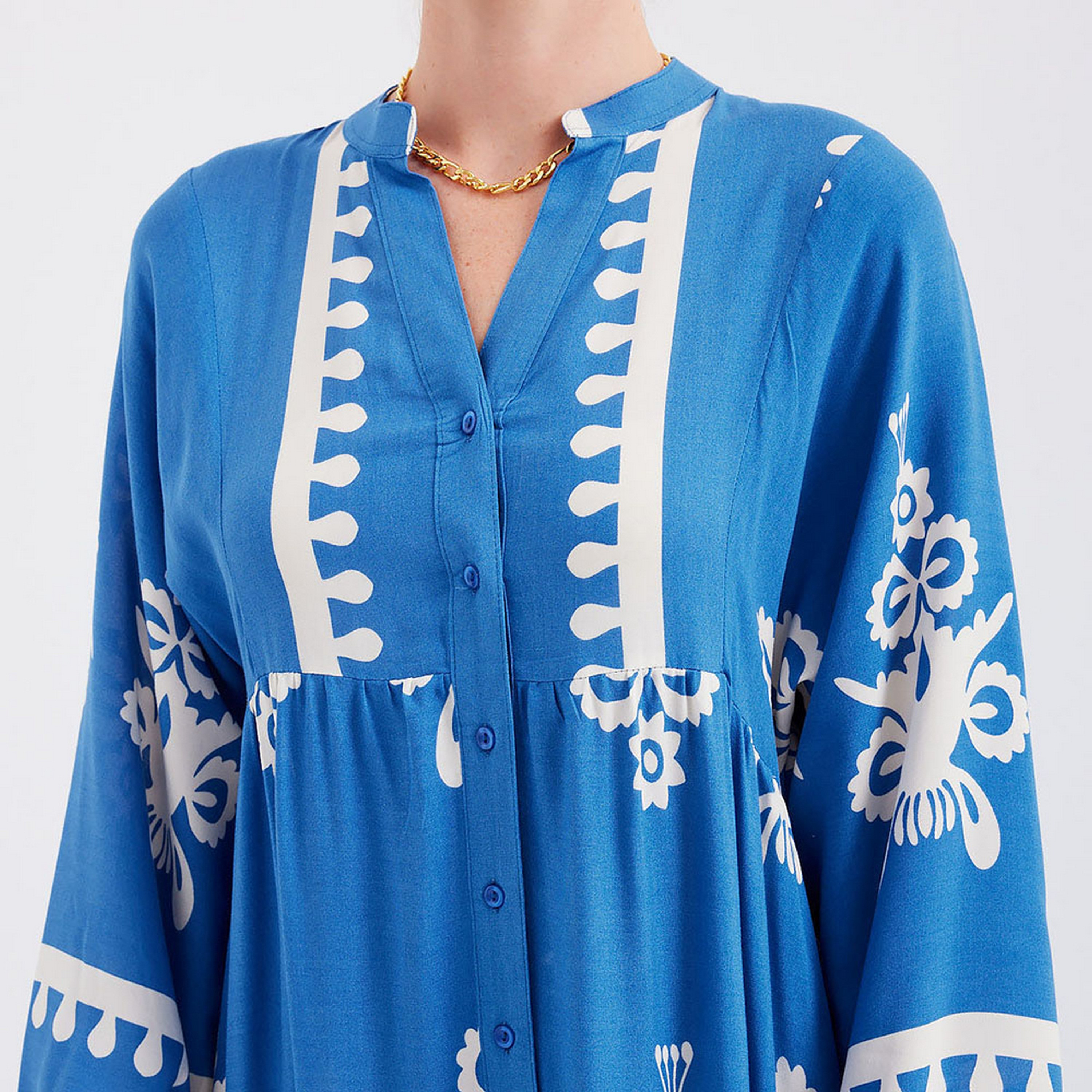 فستان ماكسي نسائي بطبعة بوهو من الفيسكوز، بياقة الماندرين وأكمام بالون وطبقات من بيجدارت-women-clothing-dresses-image-5