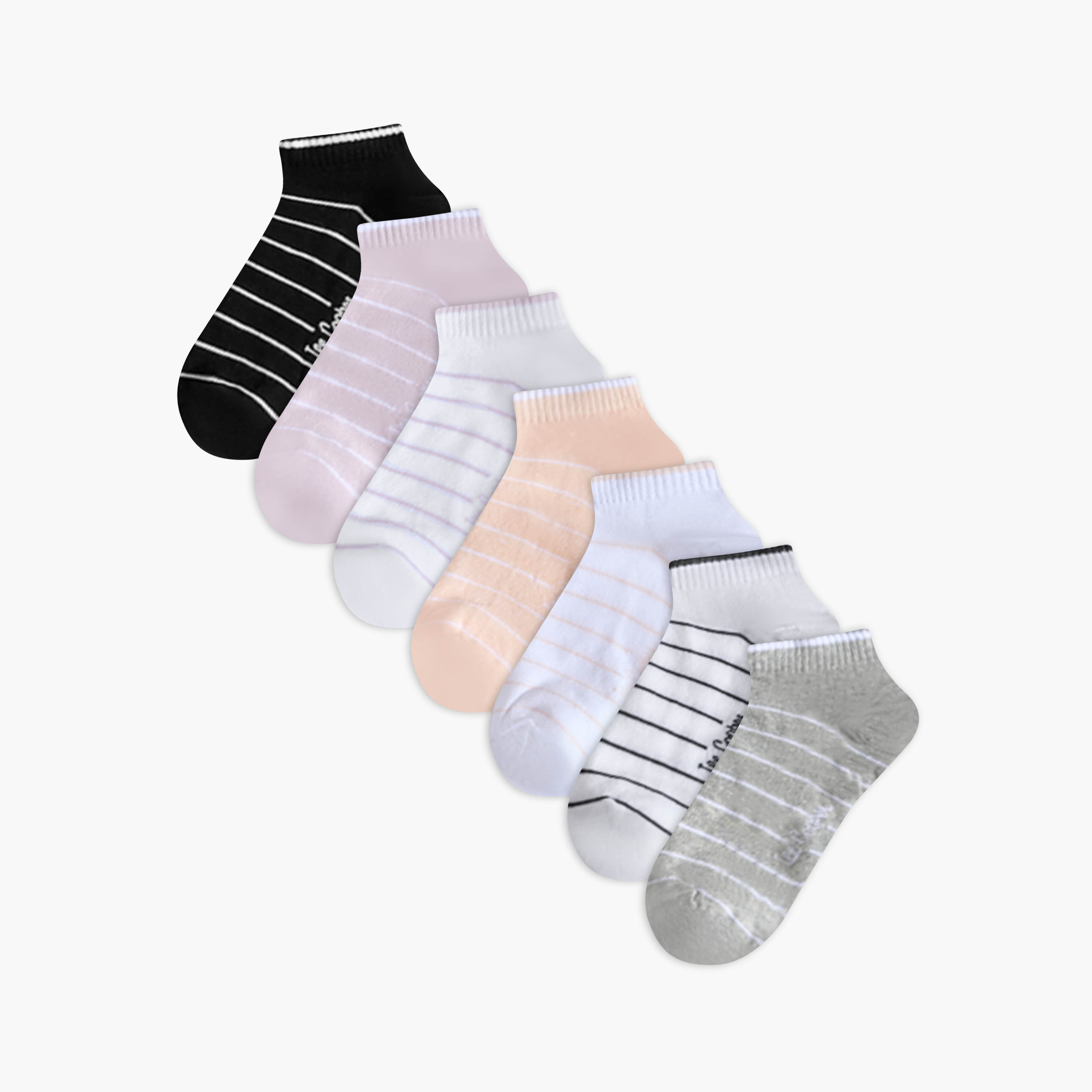طقم من 7 - جوارب قطن طول الكاحل من لي كوبر-women-socksandstockings-image-1