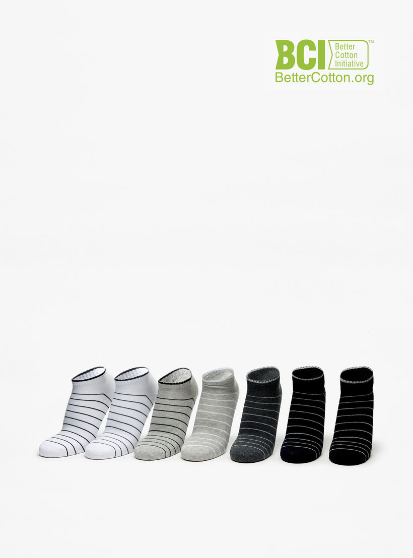 طقم جوارب 7 أزواج مقلّمة بطول الكاحل من لي كوبر -men-socks-image-1