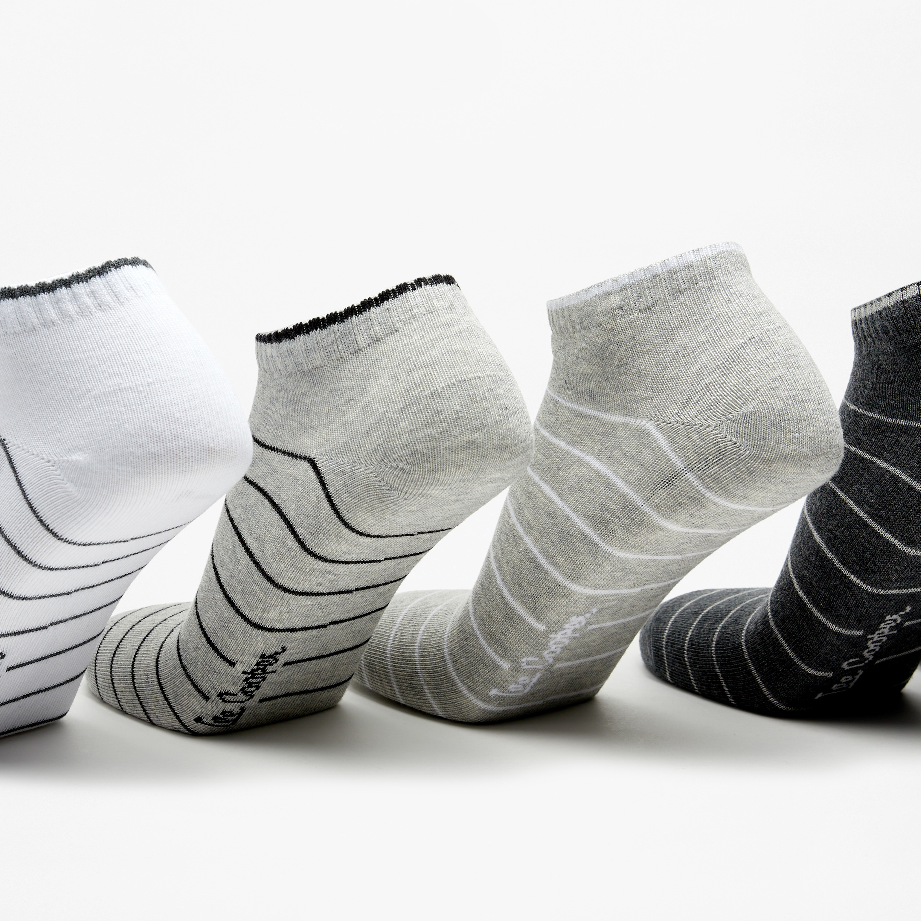طقم جوارب 7 أزواج مقلّمة بطول الكاحل من لي كوبر -men-socks-image-2