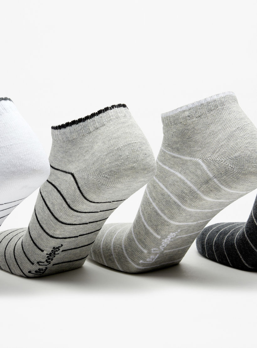 طقم جوارب 7 أزواج مقلّمة بطول الكاحل من لي كوبر -men-socks-image-2