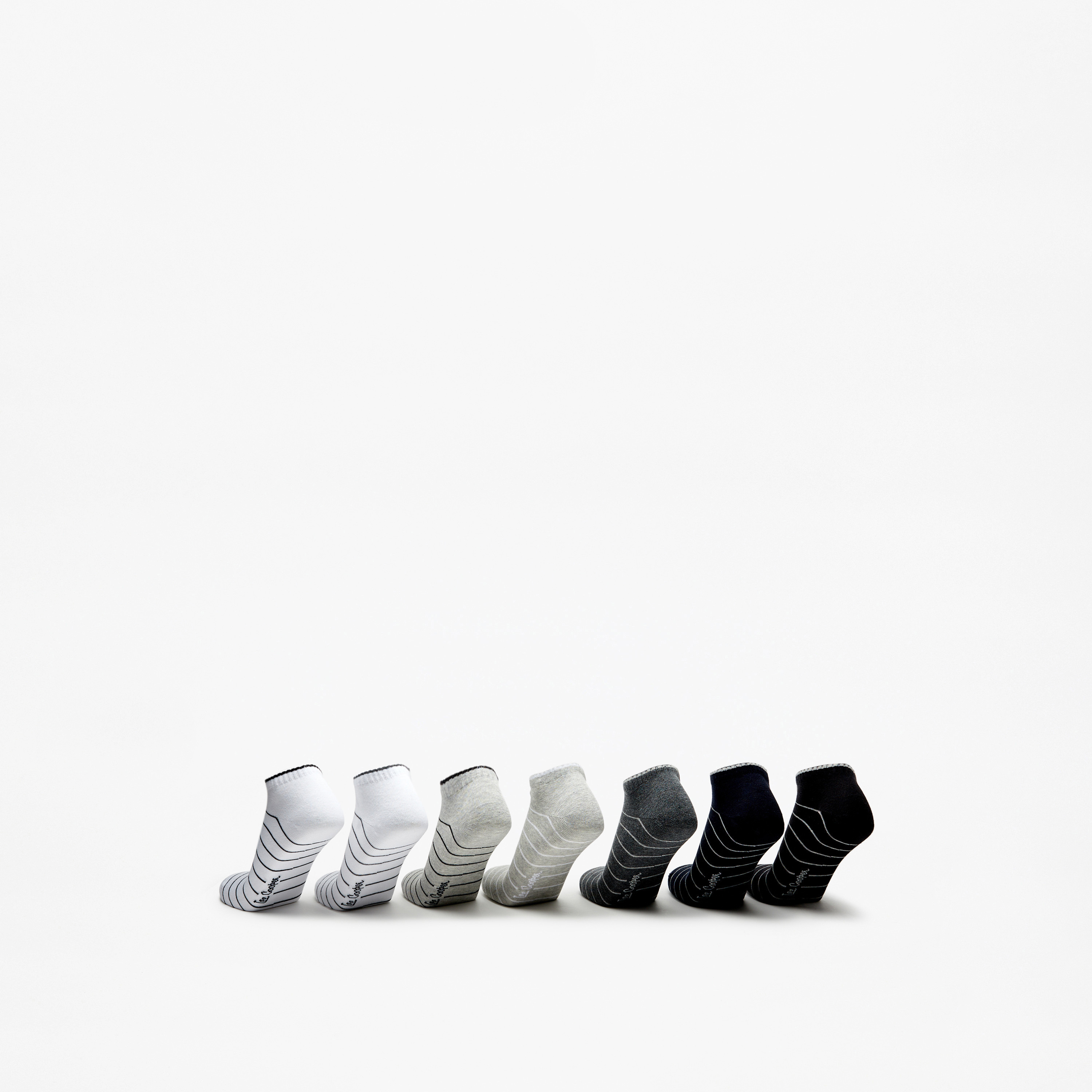 طقم جوارب 7 أزواج مقلّمة بطول الكاحل من لي كوبر -men-socks-image-3