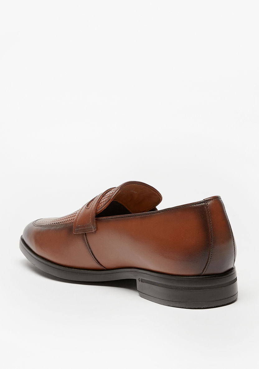 Le Confort Textured Slip-On Penny Loafers-Loafers-image-2