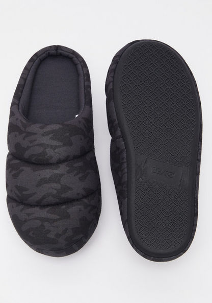 Printed Slip-On Slide Slippers-Boy%27s Bedroom Slippers-image-5