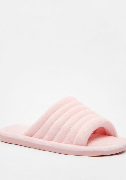 Quilted Open Toe Bedroom Slippers