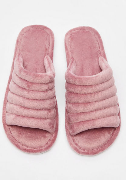 Quilted Open Toe Bedroom Slippers-Women%27s Bedroom Slippers-image-0