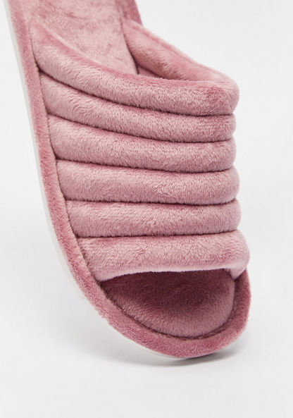 Quilted Open Toe Bedroom Slippers-Women%27s Bedroom Slippers-image-4