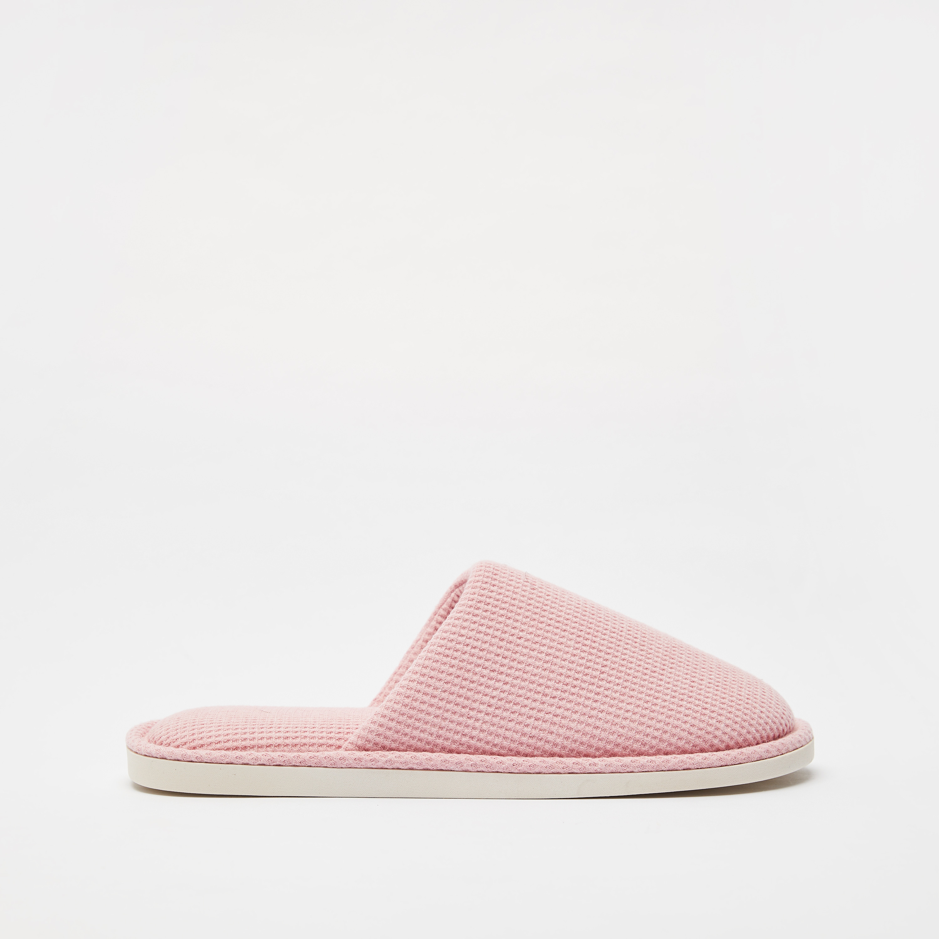 Textured Closed Toe Bedroom Slide Slippers-women-shoes-bedroomslippers-image-1