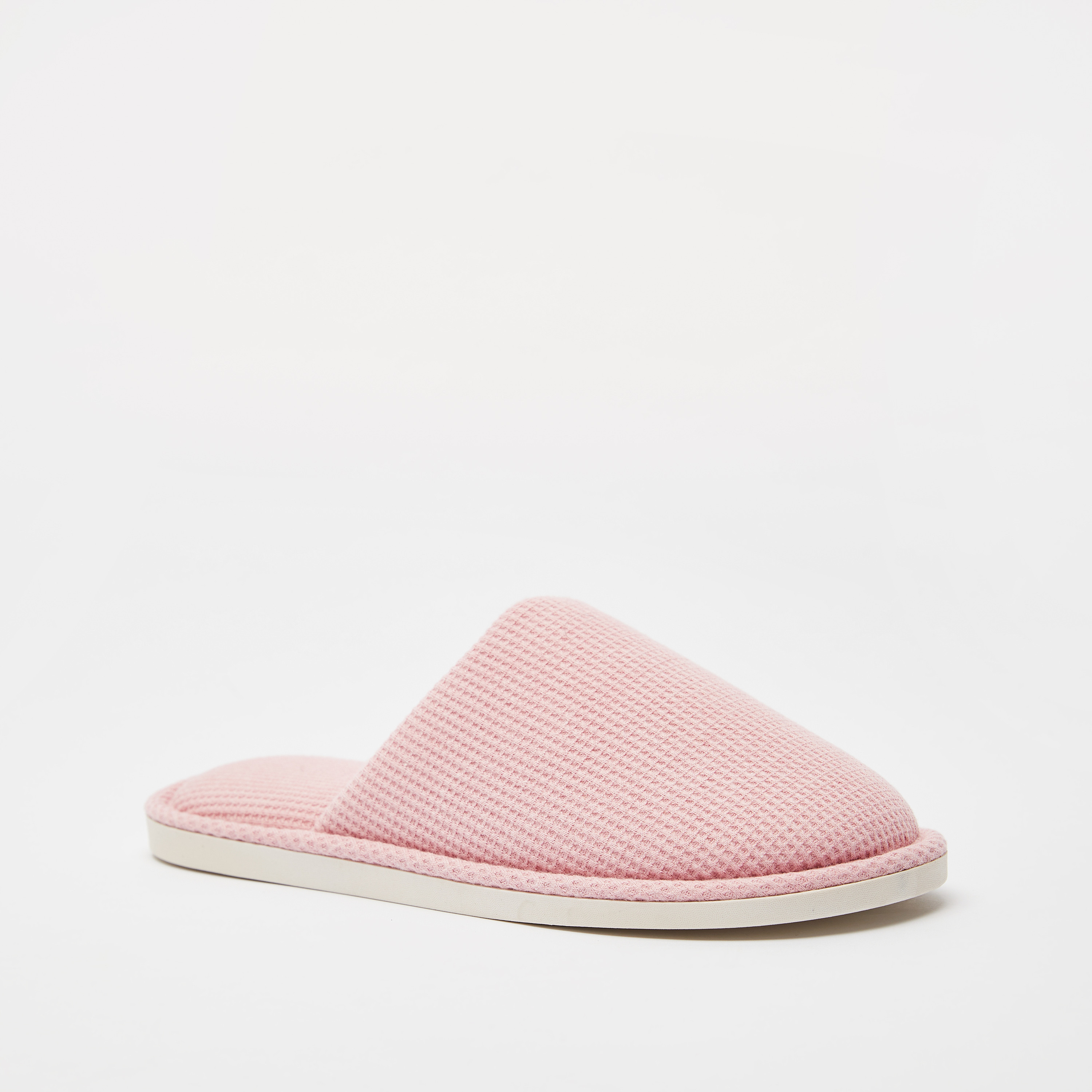 Textured Closed Toe Bedroom Slide Slippers-women-shoes-bedroomslippers-image-2