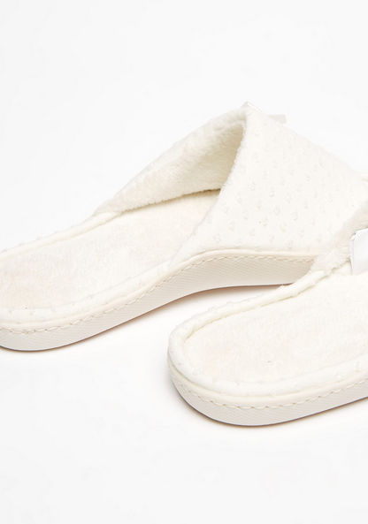 Textured Slip-On Bedroom Slippers