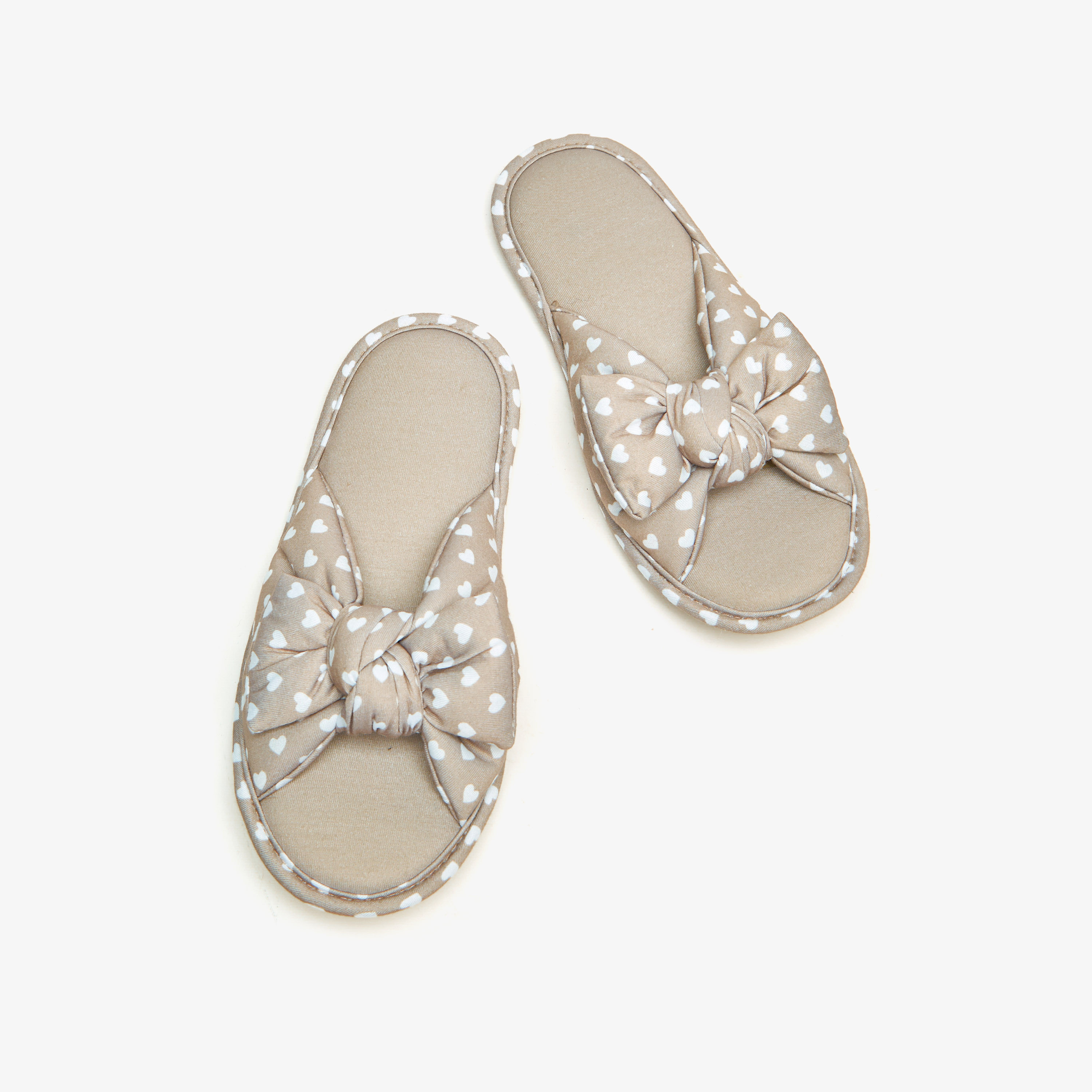 Heart Print Plush Detail Cross Strap Bedroom Slippers-women-shoes-bedroomslippers-image-4