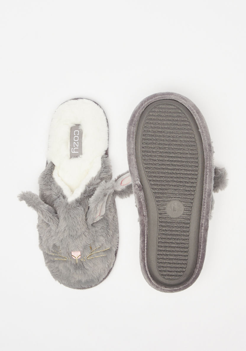 Cozy Rabbit Faux Fur Bedroom Slippers-Women%27s Bedroom Slippers-image-4