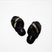 Cozy Faux Fur Bedroom Slippers with Metallic Chain Detail-Women%27s Bedroom Slippers-thumbnail-1