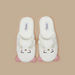 Cozy Plush Textured Cat Ear Applique Slip-On Bedroom Mules-Women%27s Bedroom Slippers-thumbnailMobile-0