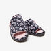 Cozy Printed Slip-On Bedroom Slippers with Bow Applique-Women%27s Bedroom Slippers-thumbnailMobile-3