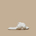 Cozy Plush Slip-On Slide Slippers with Knot Detail-Women%27s Bedroom Slippers-thumbnail-0