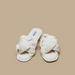 Cozy Plush Slip-On Slide Slippers with Knot Detail-Women%27s Bedroom Slippers-thumbnailMobile-1