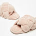 Cozy Plush Slip-On Slide Slippers with Knot Detail-Women%27s Bedroom Slippers-thumbnail-3