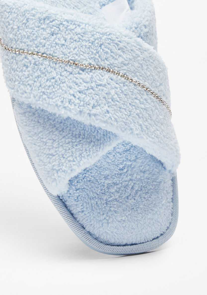 Cozy Embellished Slip-On Bedroom Slippers-Women%27s Bedroom Slippers-image-3