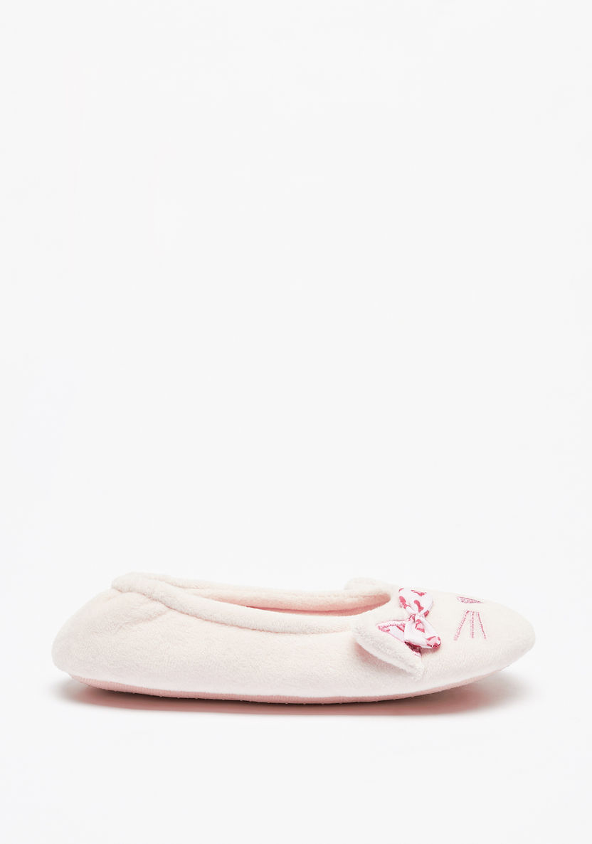 Cozy Bow Detail Slip-On Bedroom Slippers-Girl%27s Bedroom Slippers-image-2