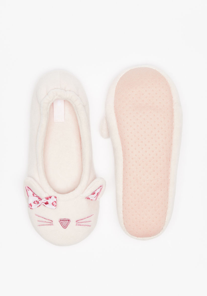 Cozy Bow Detail Slip-On Bedroom Slippers-Girl%27s Bedroom Slippers-image-4