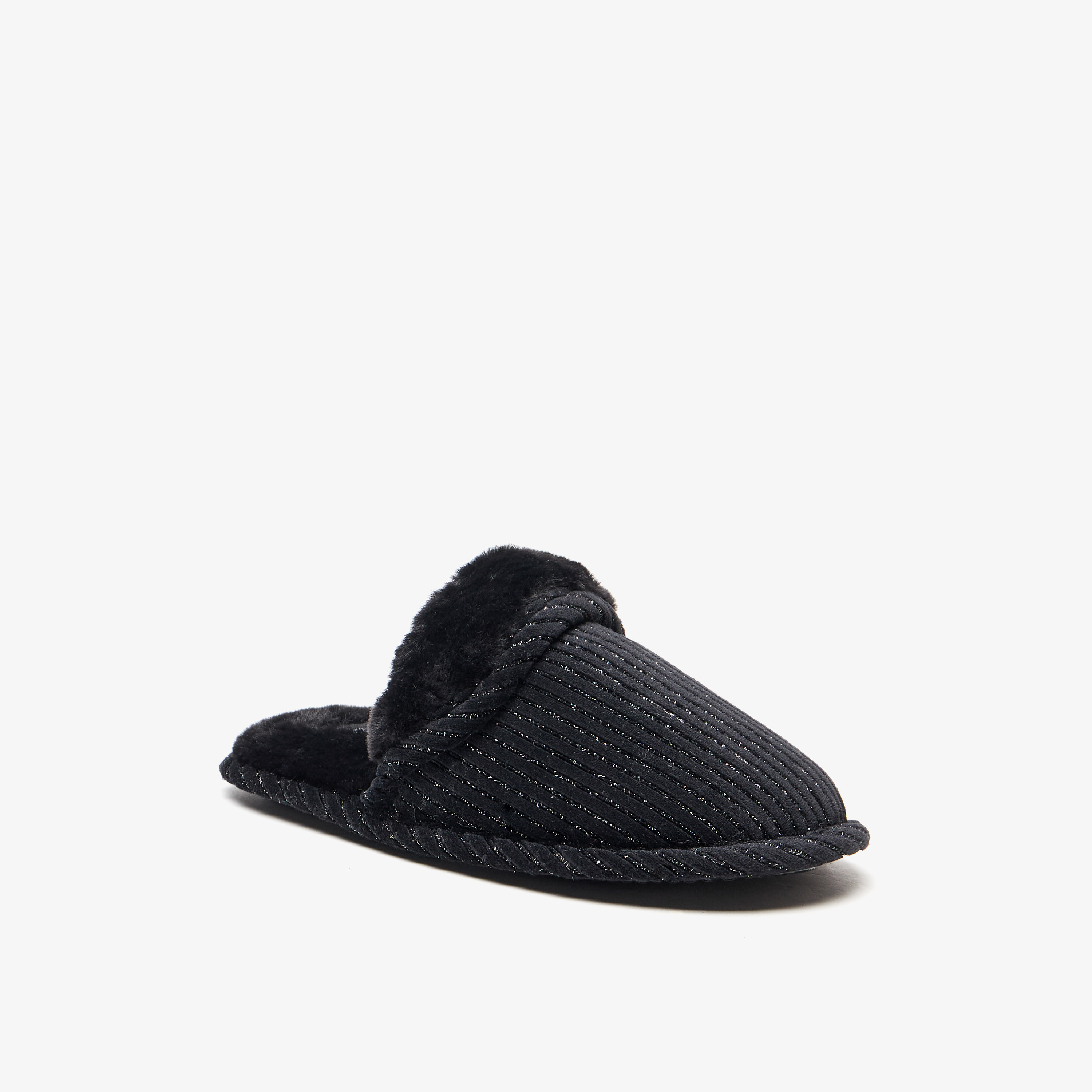حذاء ميول مضلّع سهل الارتداء لغرفة النوم من لي كونفورت-women-shoes-bedroomslippers-image-2