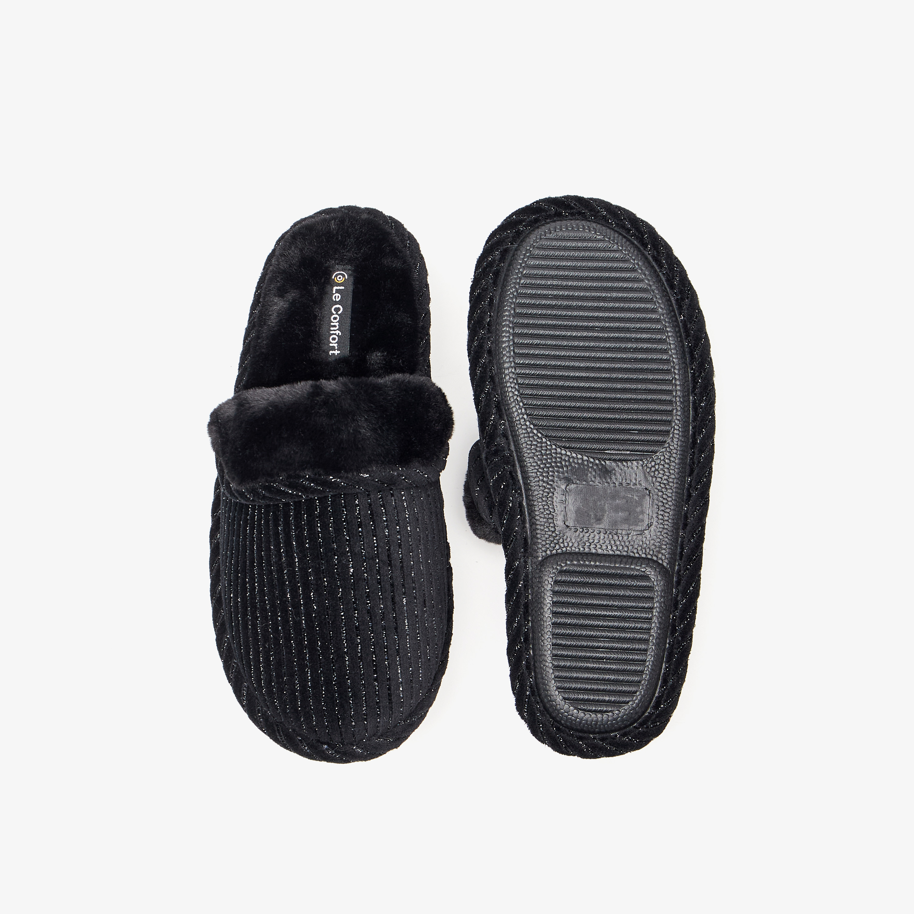 حذاء ميول مضلّع سهل الارتداء لغرفة النوم من لي كونفورت-women-shoes-bedroomslippers-image-5