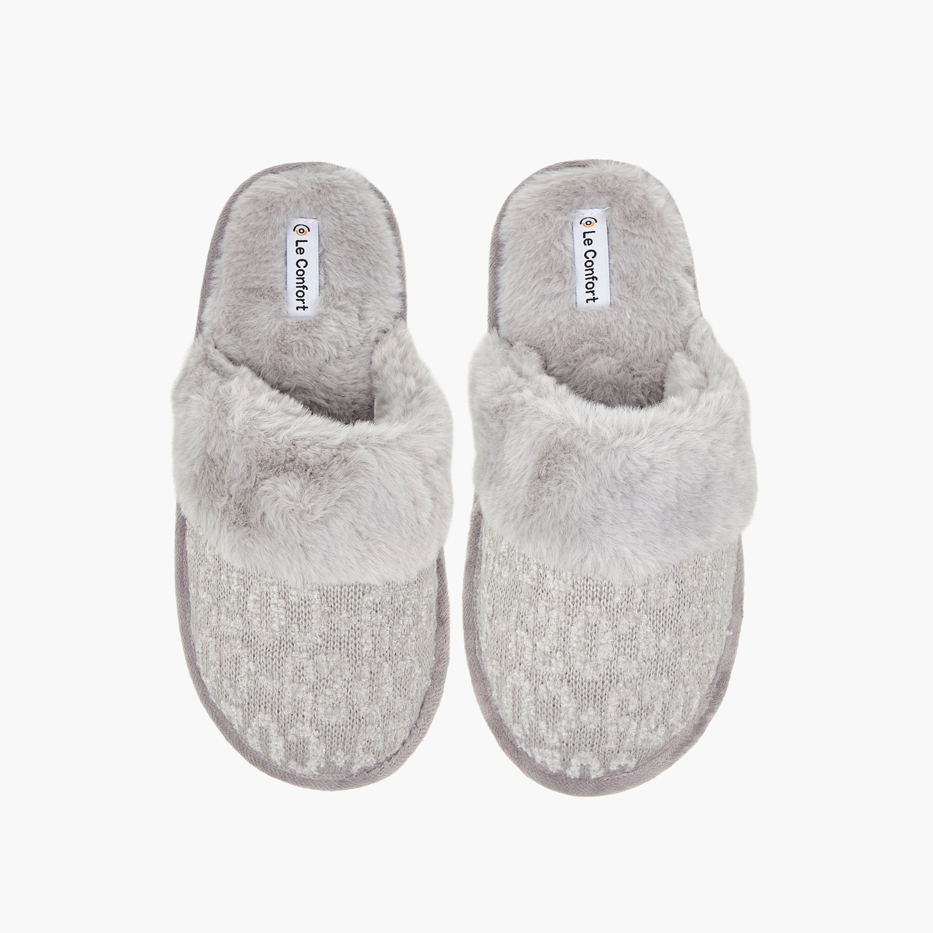 شبشب غرفة نوم بتفاصيل تايبوجرافيك من لو كونفورت-women-shoes-bedroomslippers-image-1