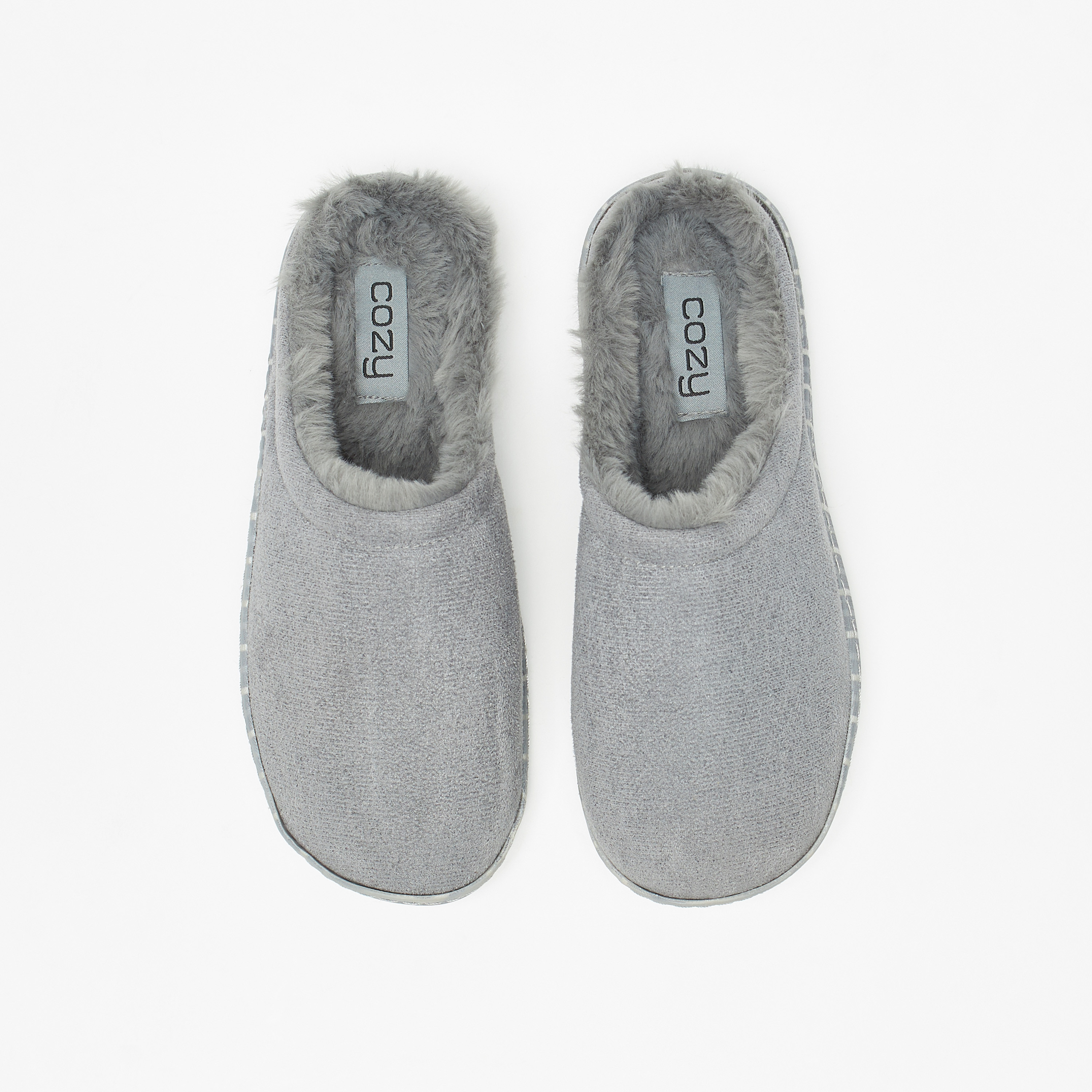 Womens grey store mule slippers