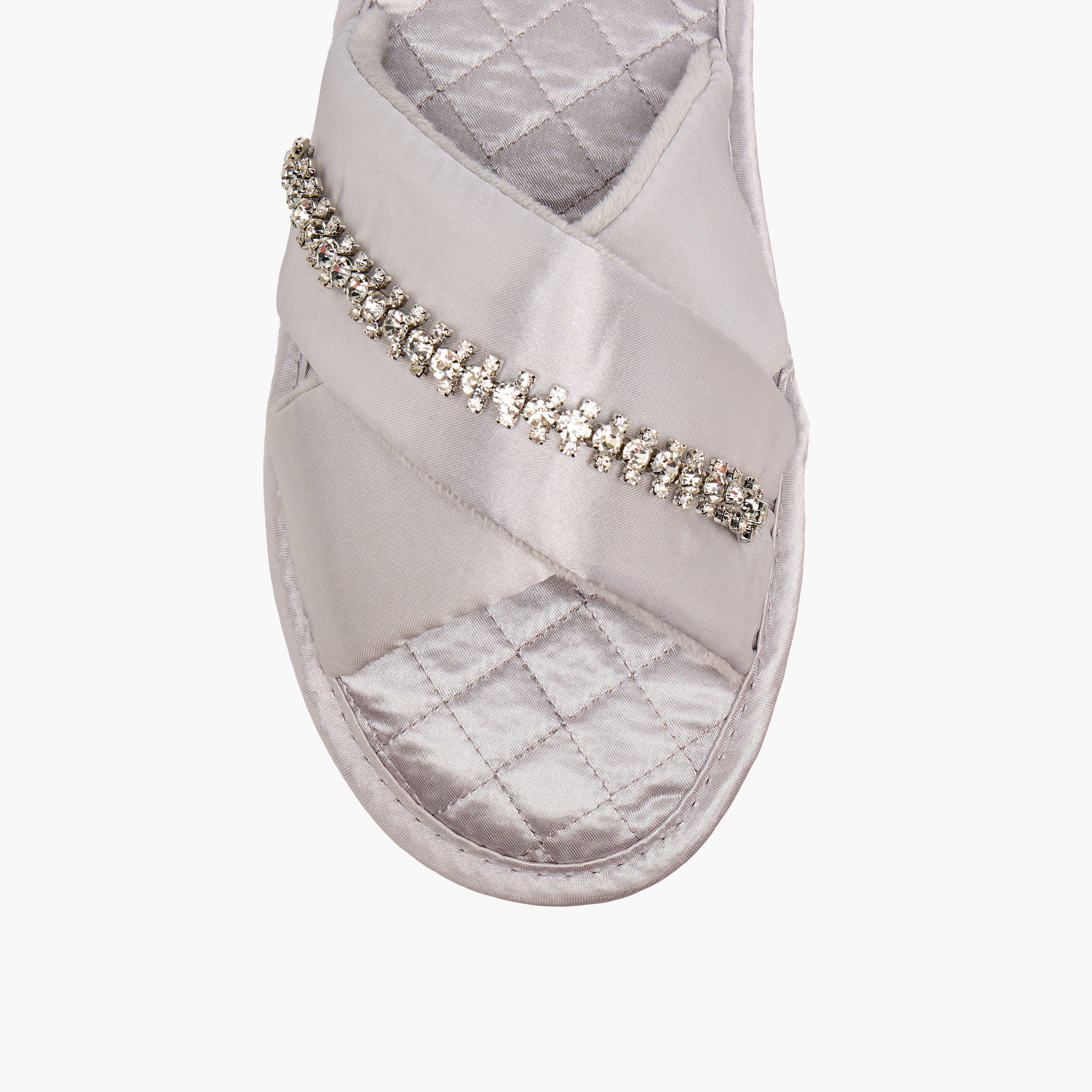 Le Confort Women Satin Stone Embellished Bedroom Slides-women-shoes-bedroomslippers-image-3