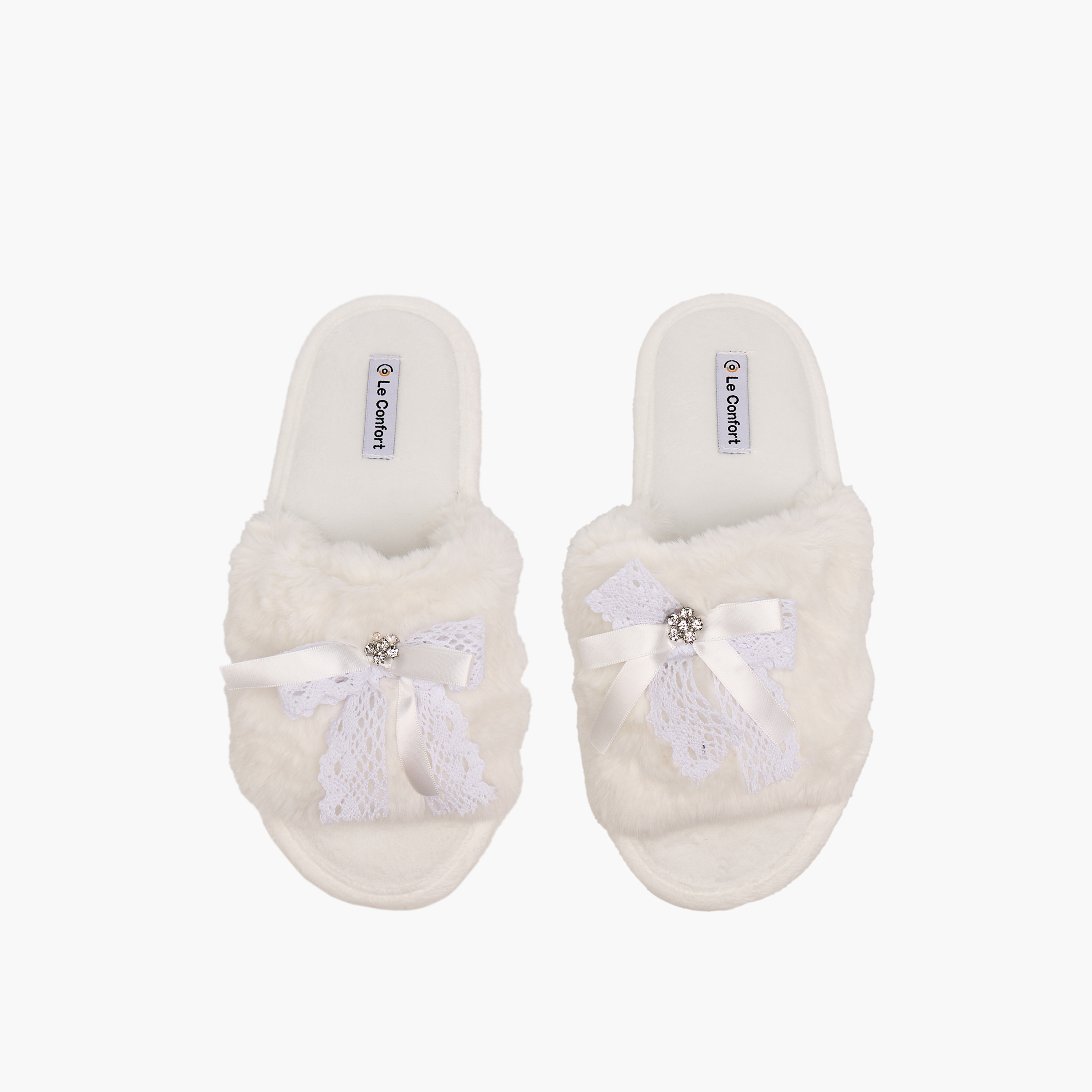 شبشب غرفة نوم بفرو صناعي للنساء من لو كونفورت-women-shoes-bedroomslippers-image-1