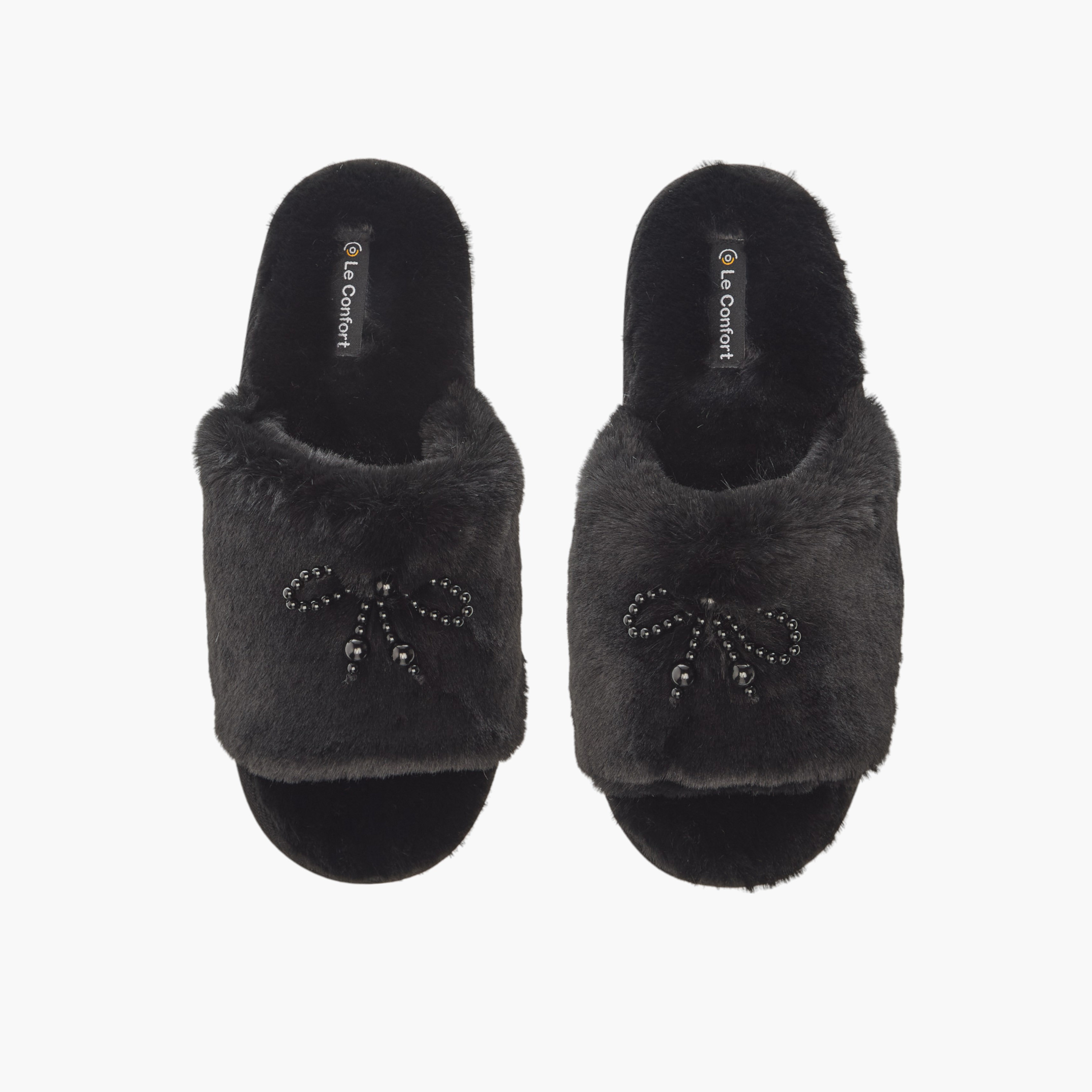 Le Confort Bow Applique Slip-On Slippers-women-shoes-flipflopsandslides-image-1