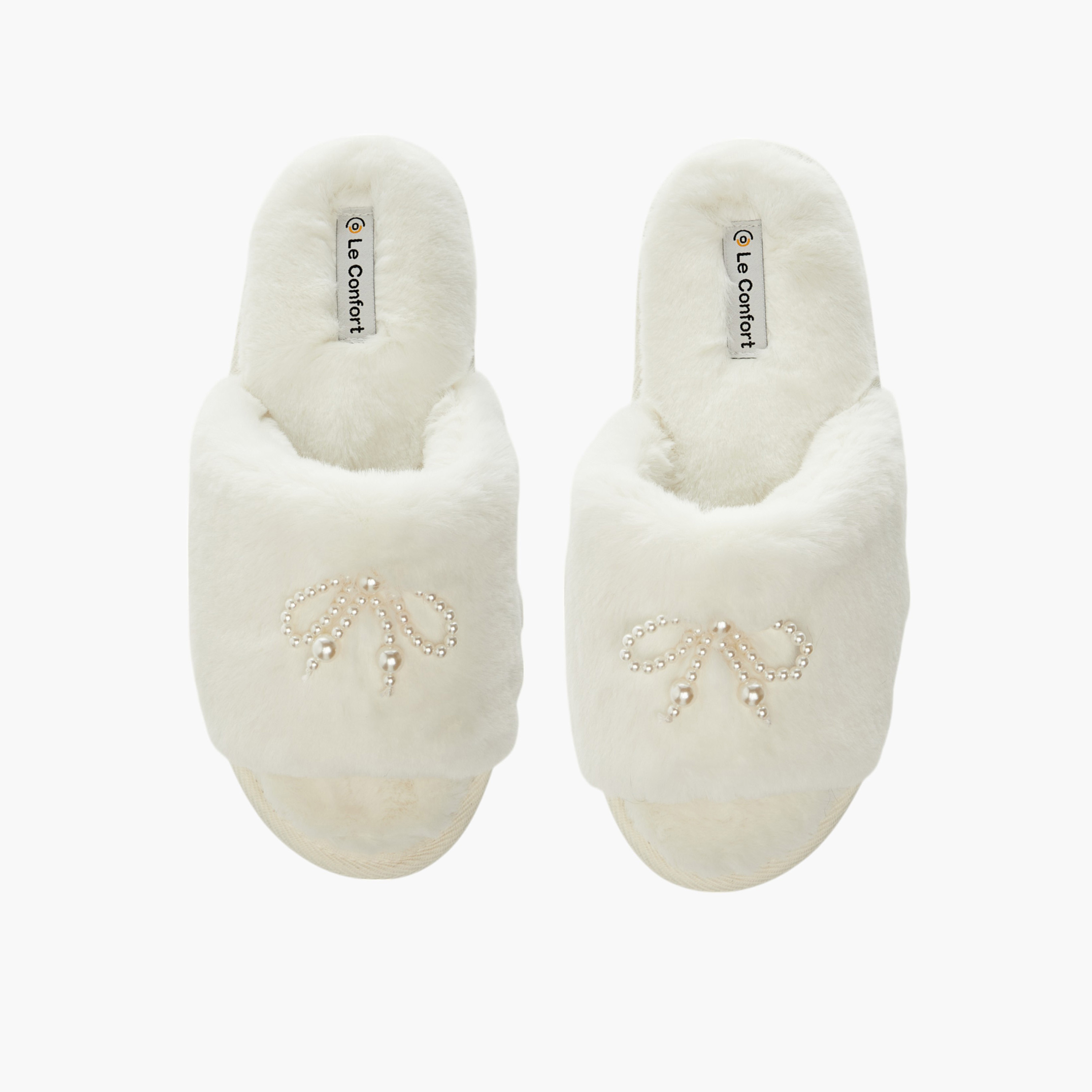 Le Confort Bow Applique Slip-On Slippers-women-shoes-flipflopsandslides-image-1