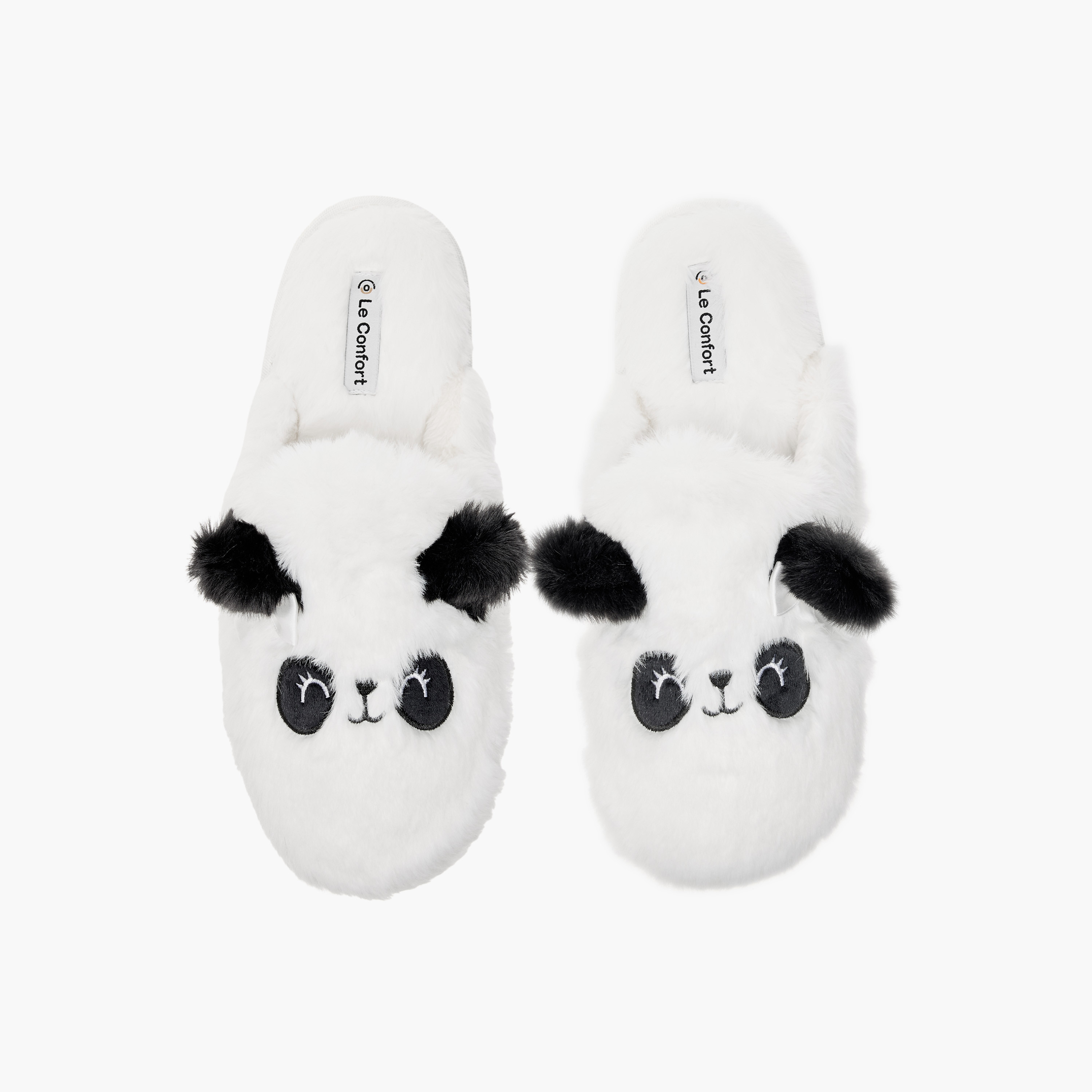 Le Confort Panda Ear Applique Faux Fur Bedroom Mules-women-shoes-bedroomslippers-image-1
