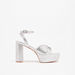 Haadana Heat-Seal Embellished Block Heel Sandals with Buckle Closure-Women%27s Heel Sandals-thumbnail-1