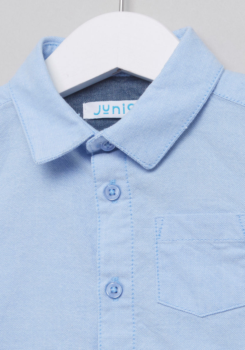 Juniors Short Sleeves Pocket Detail Shirt-Shirts-image-1