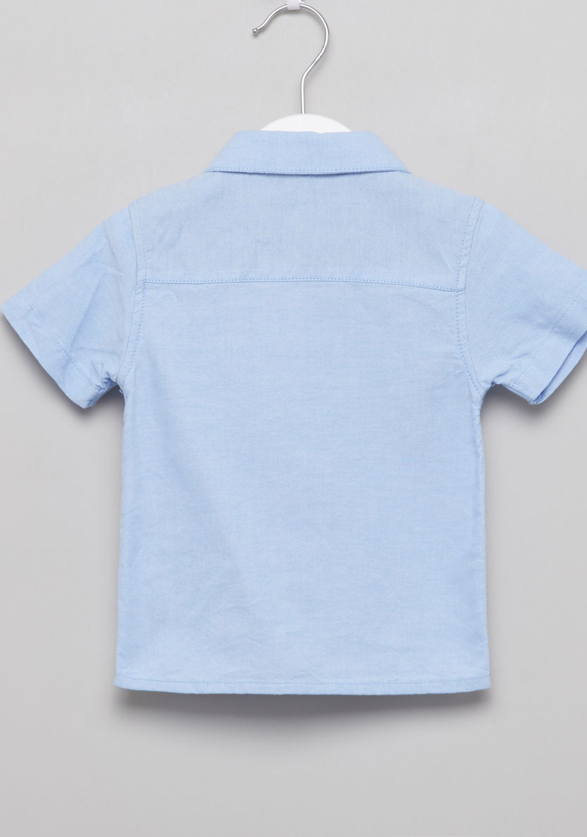 Juniors Short Sleeves Pocket Detail Shirt-Shirts-image-2