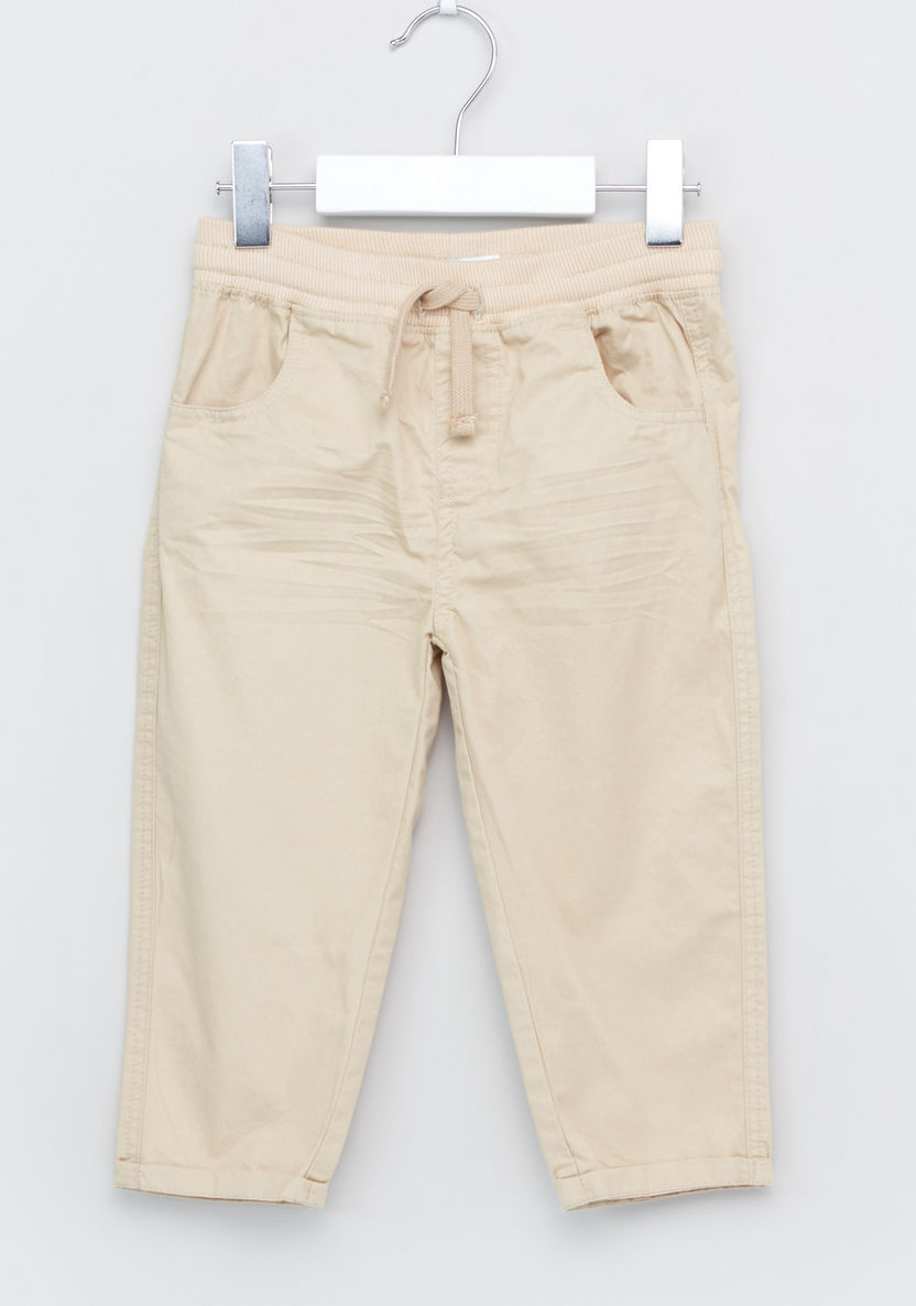 Juniors Pocket Detail Pants with Drawstring-Pants-image-0
