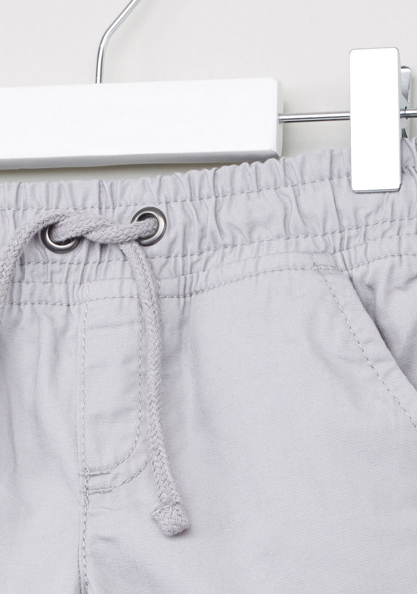 Juniors Flat-Front Woven Shorts with Elasticated Drawstring Waist-Shorts-image-1