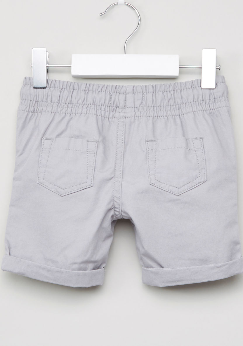 Juniors Flat-Front Woven Shorts with Elasticated Drawstring Waist-Shorts-image-2