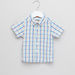 Juniors Chequered Short Sleeves Shirt with Printed Shorts-Clothes Sets-thumbnail-1