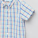Juniors Chequered Short Sleeves Shirt with Printed Shorts-Clothes Sets-thumbnail-2