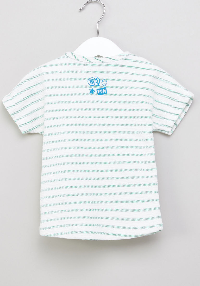 Juniors Striped Short Sleeves T-shirt-T Shirts-image-2