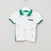 Juniors Printed Polo Neck Short Sleeves T-shirt-T Shirts-thumbnail-0