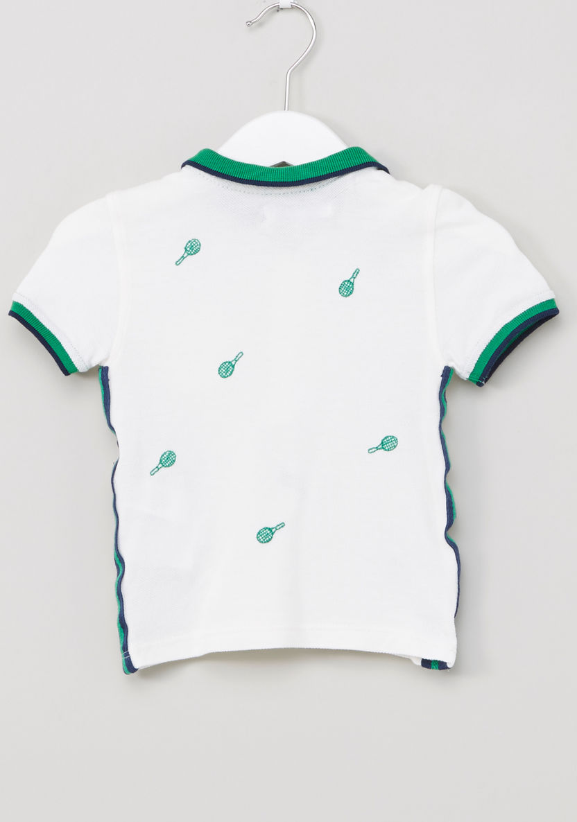 Juniors Printed Polo Neck Short Sleeves T-shirt-T Shirts-image-2