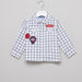 Juniors Chequered Applique Detail Shirt-Shirts-thumbnail-0