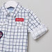 Juniors Chequered Applique Detail Shirt-Shirts-thumbnail-1