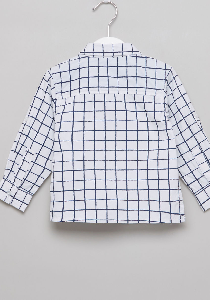 Juniors Chequered Applique Detail Shirt-Shirts-image-2