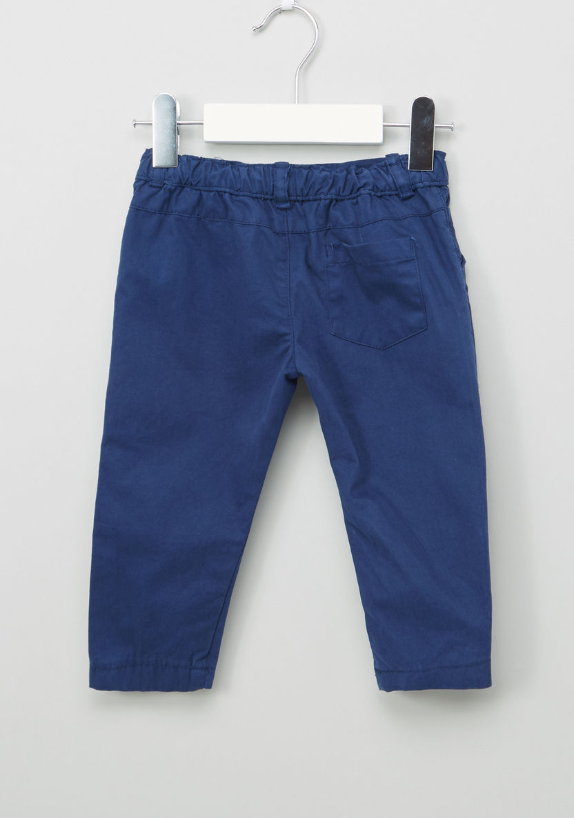 Juniors Applique Detail Pants with Button Closure-Pants-image-2
