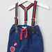 Juniors Applique Detail Shorts with Suspenders-Shorts-thumbnail-1